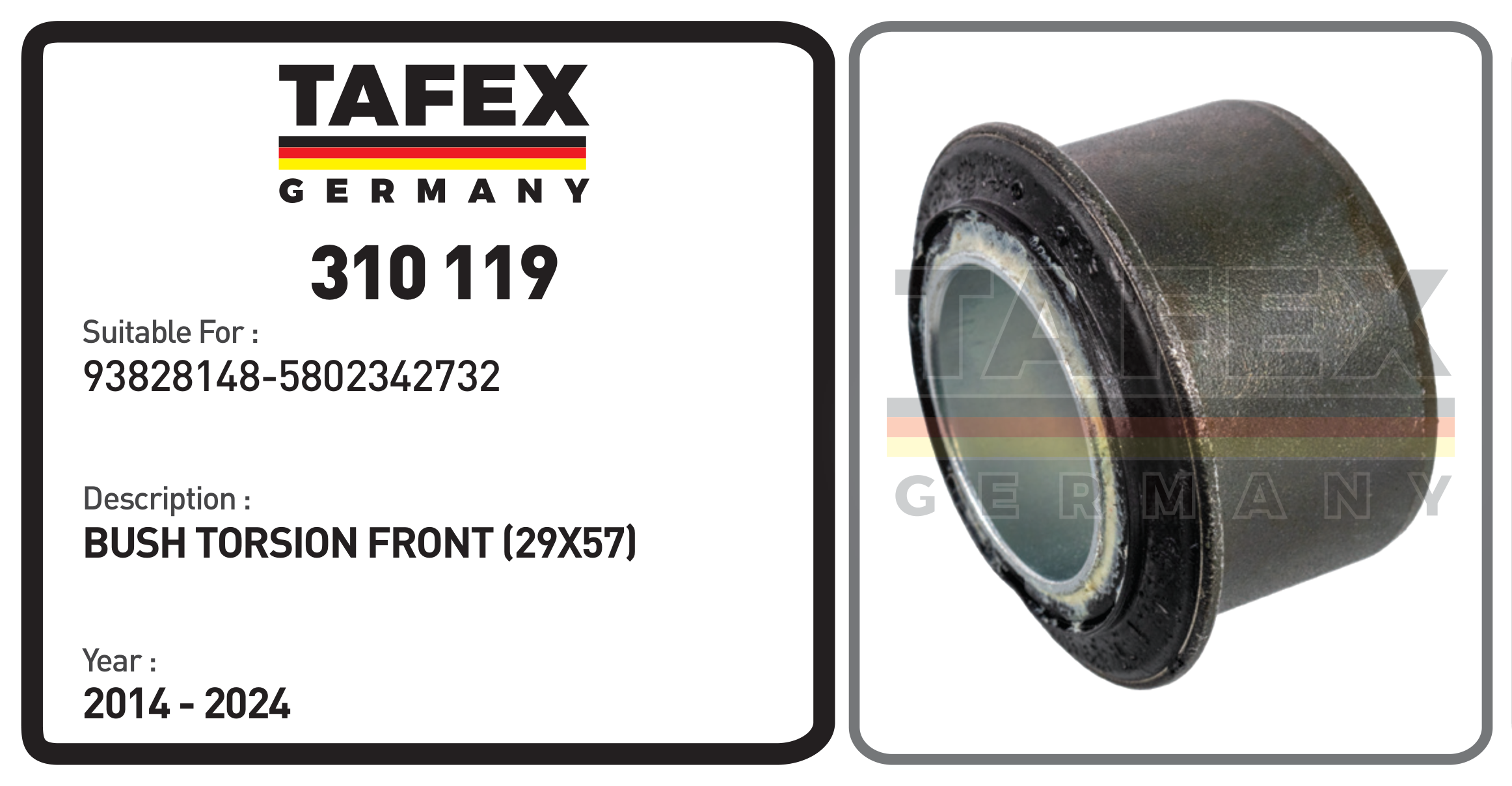 Bush Torsion Front (29x57) — TAFEX 310119 product image