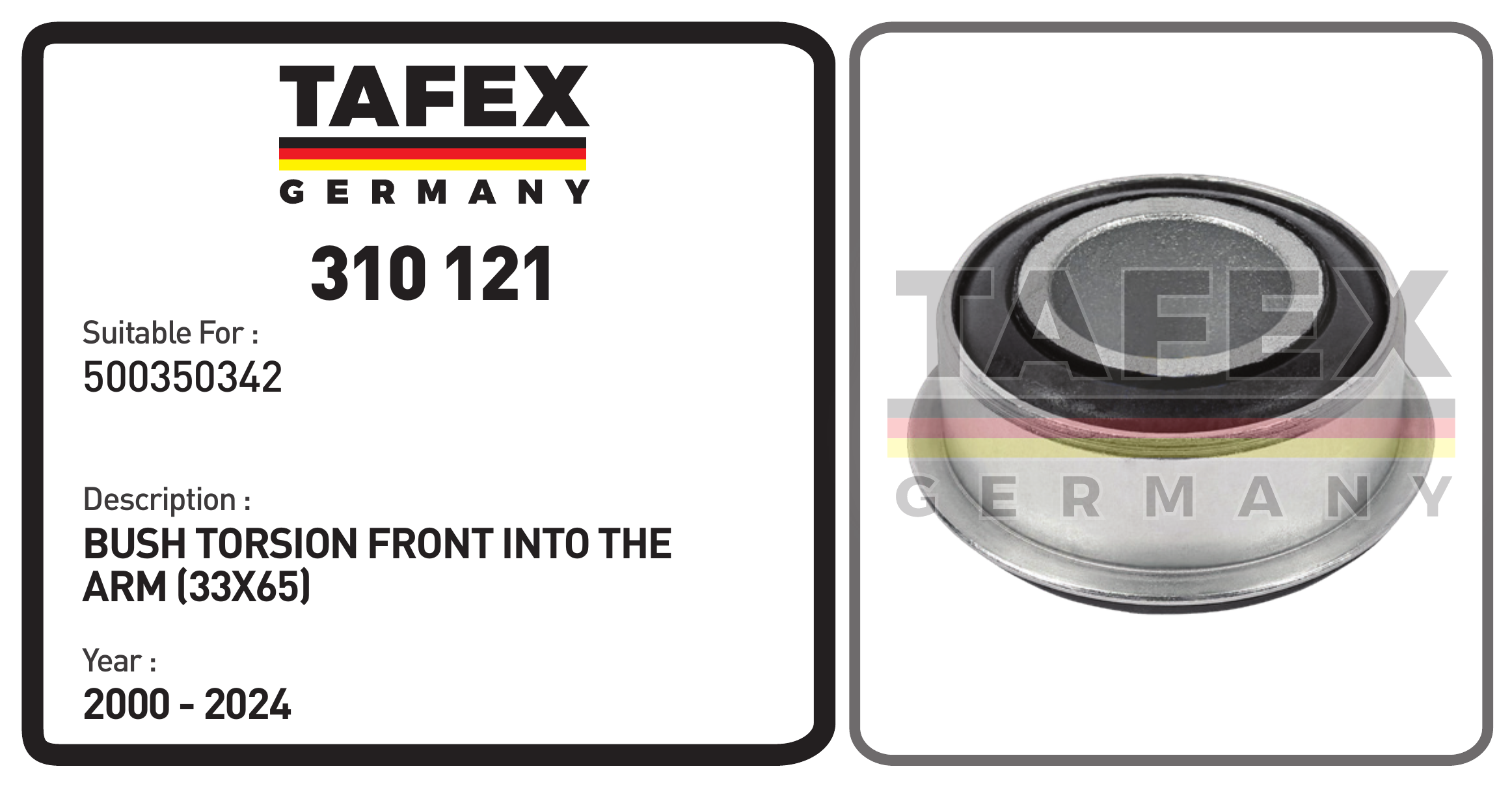 Bush Torsion Front Into The Arm (33x65) — TAFEX 310121 product image