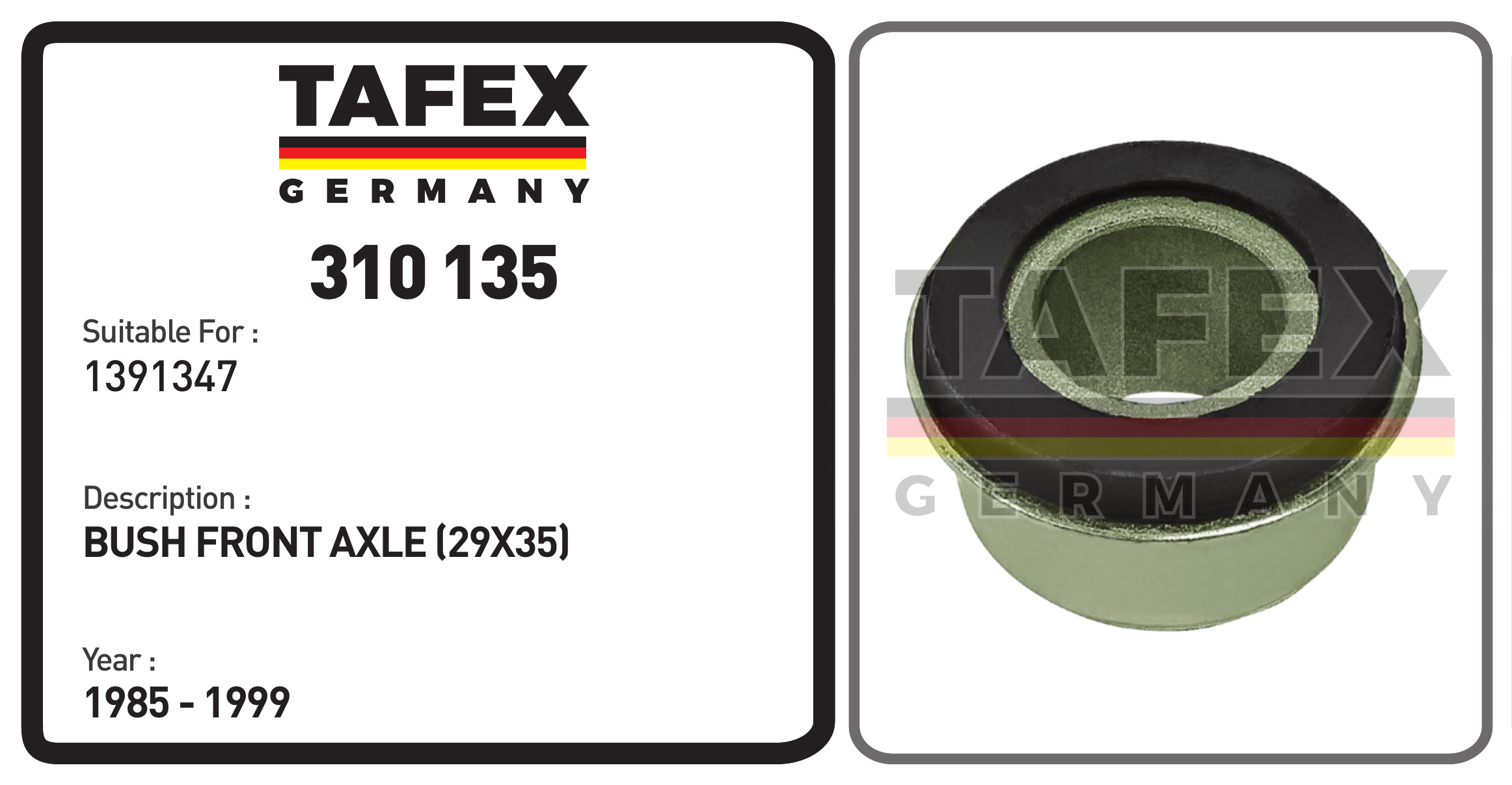 Bush Front Axle (29x35) — TAFEX 310135 product image