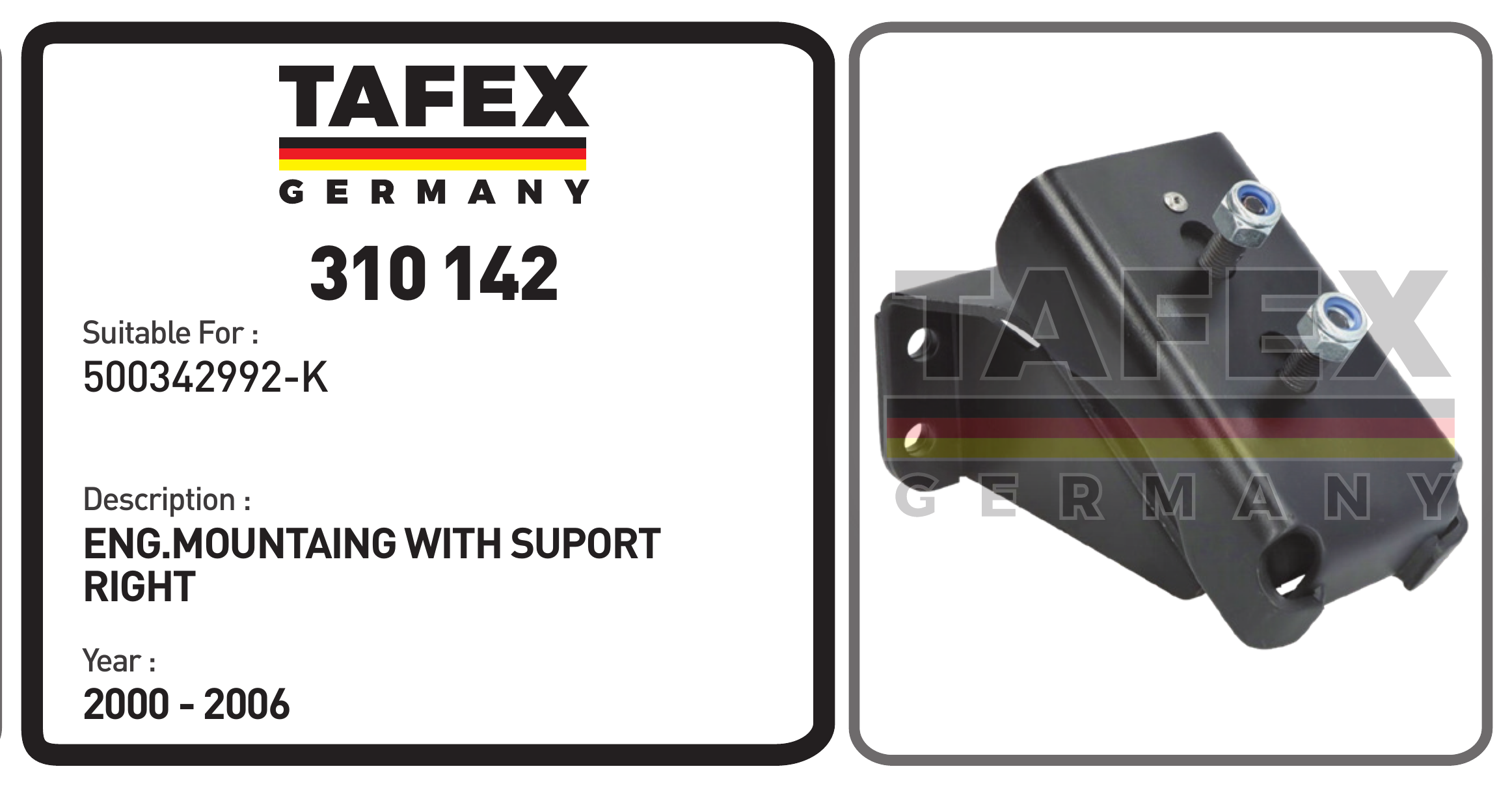 Engine Mounting With Support Right — TAFEX 310142 product image