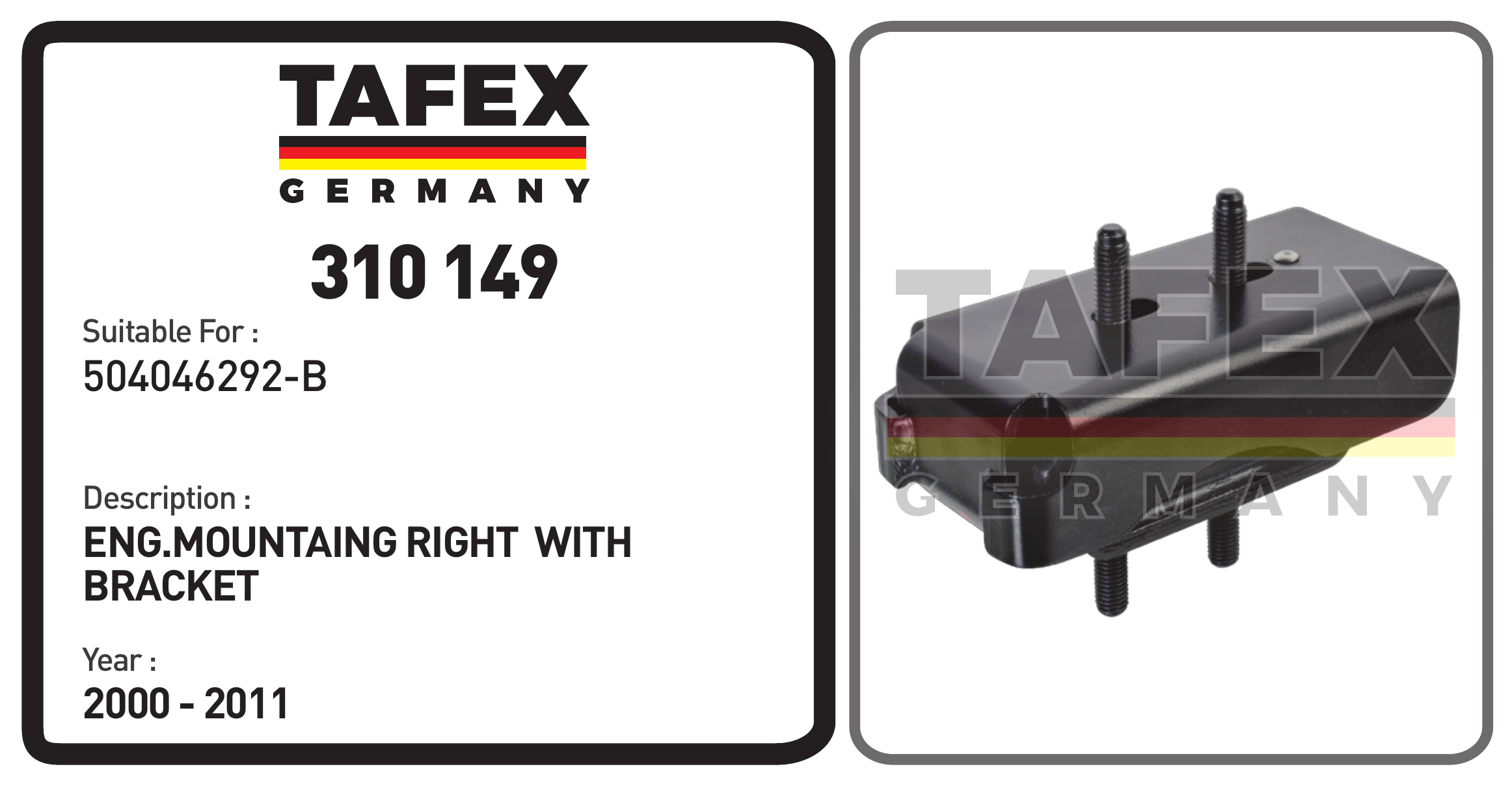 Engine Mounting Right With Bracket — TAFEX 310149 product image