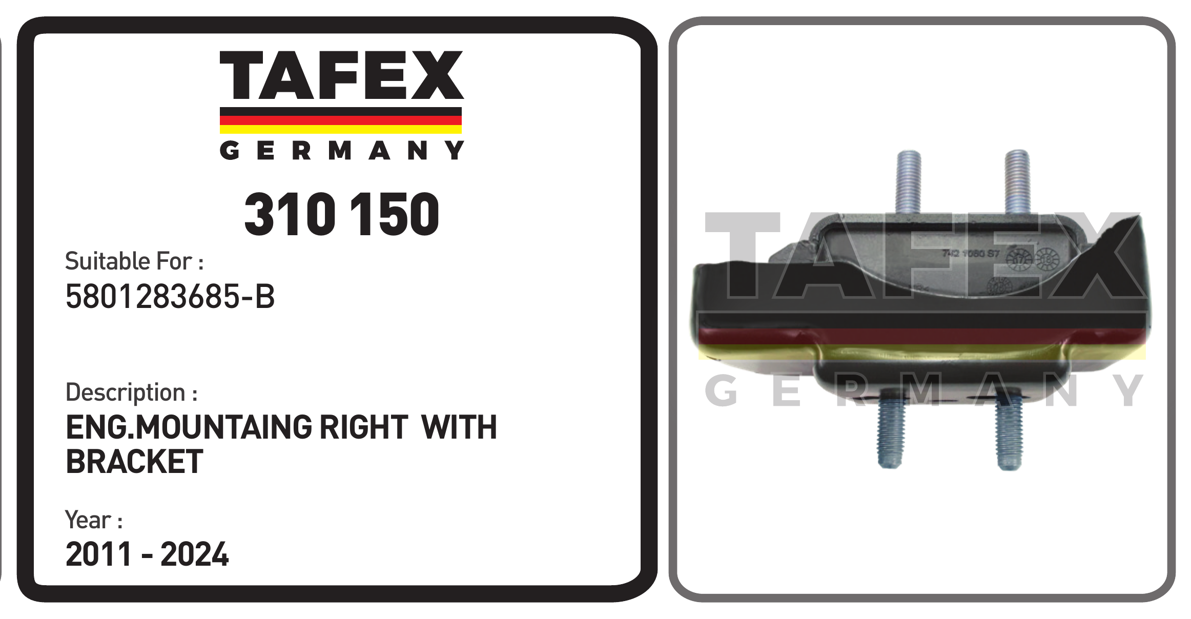 Engine Mounting Right With Bracket — TAFEX 310150 product image