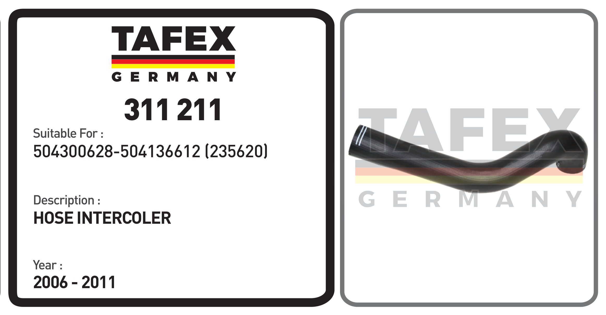 Hose Intercoler — TAFEX 311211 product image