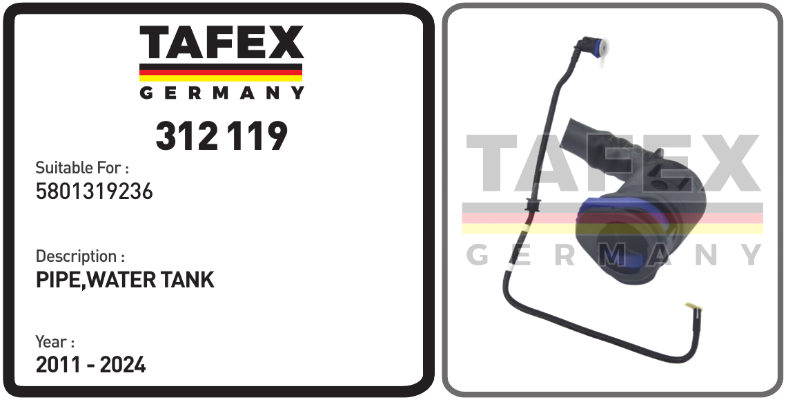 Pipe, Water Tank — TAFEX 312119 product image