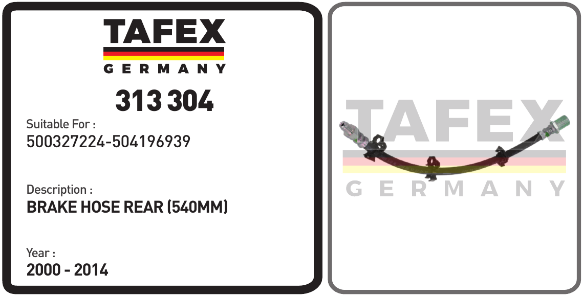 Brake Hose Rear (540mm) — TAFEX 313304 product image