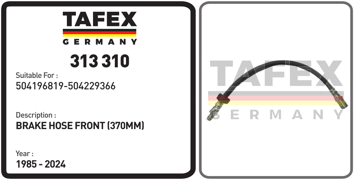 Brake Hose Front (370mm) — TAFEX 313310 product image