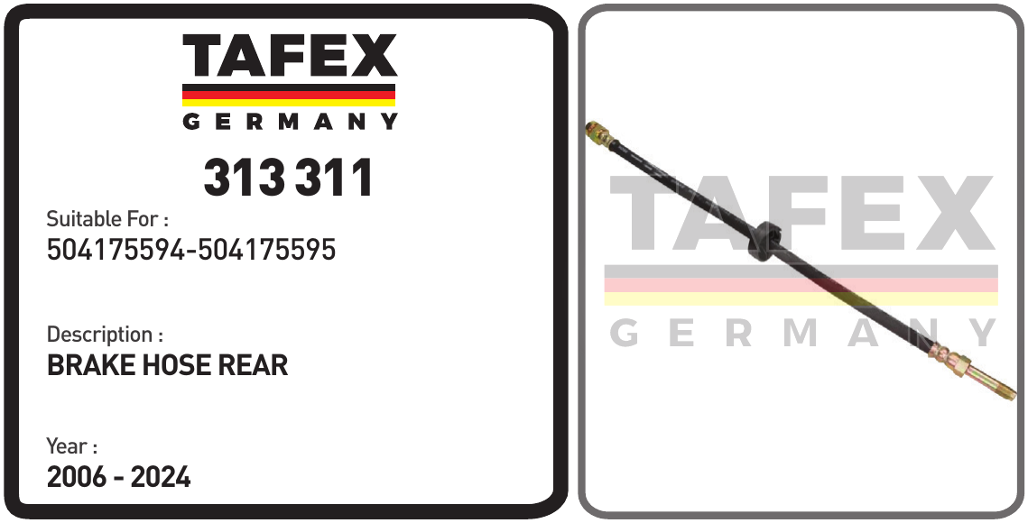 Brake Hose Rear — TAFEX 313311 product image