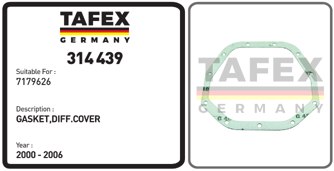 Gasket, Diff. Cover — TAFEX 314439 product image