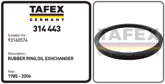 Rubber Ring, Oil Exhchanger — TAFEX 314443 product image