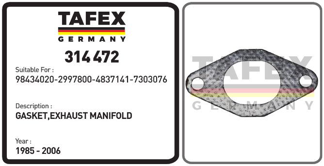 Gasket, Exhaust Manifold — TAFEX 314472 product image