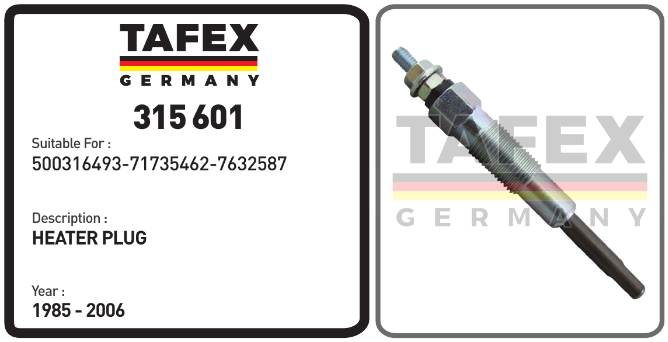 Heater Plug — TAFEX 315601 product image