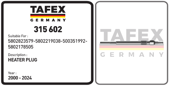 Heater Plug — TAFEX 315602 product image