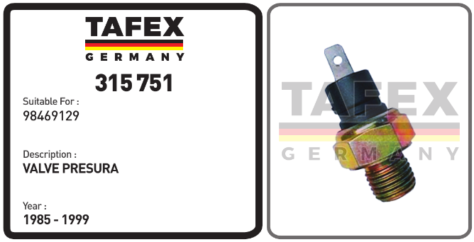 Valve Presura — TAFEX 315751 product image