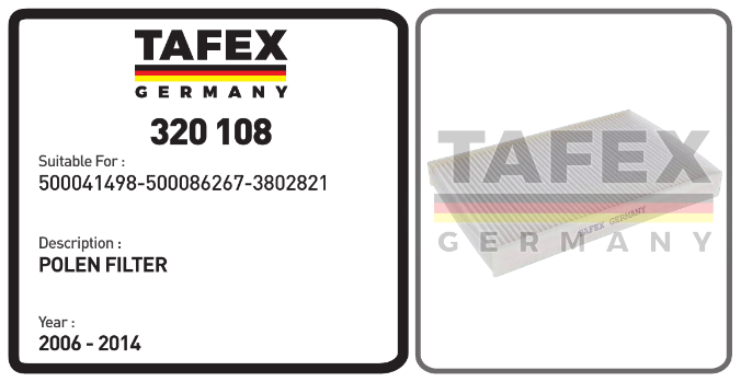 Polen Filter — TAFEX 320108 product image