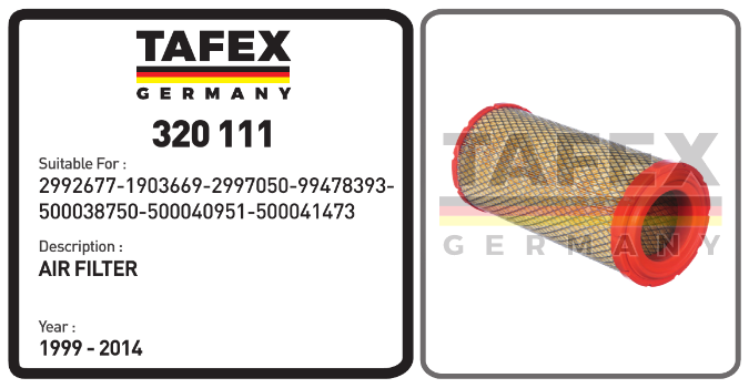 Air Filter — TAFEX 320111 product image