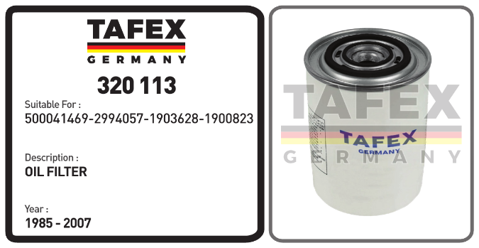 Oil Filter — TAFEX 320113 product image