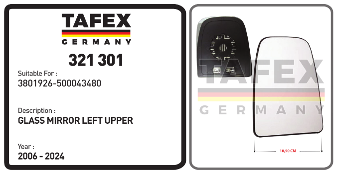 Glass Mirror Left Upper — TAFEX 321301 product image